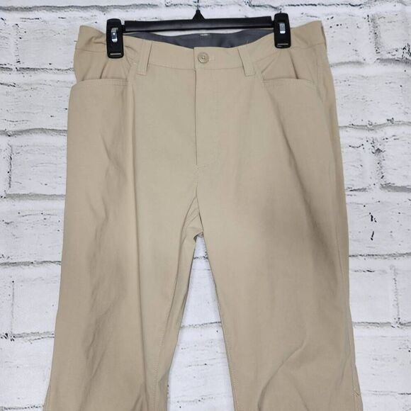 Eddie Bauer Mens Tech Pant Size 32x30 Tan Nylon Spandex Outdoor Hiking Casual - Picture 2 of 12